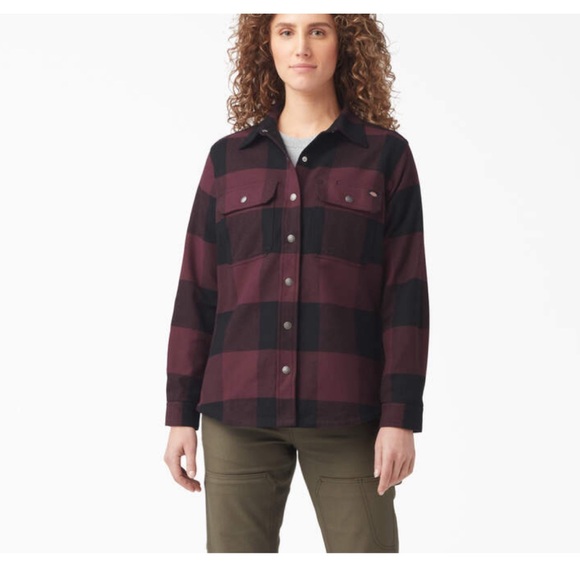 Dickies Flannel Plaid Lagenlook Utility Shirt Size XL - Picture 2 of 11